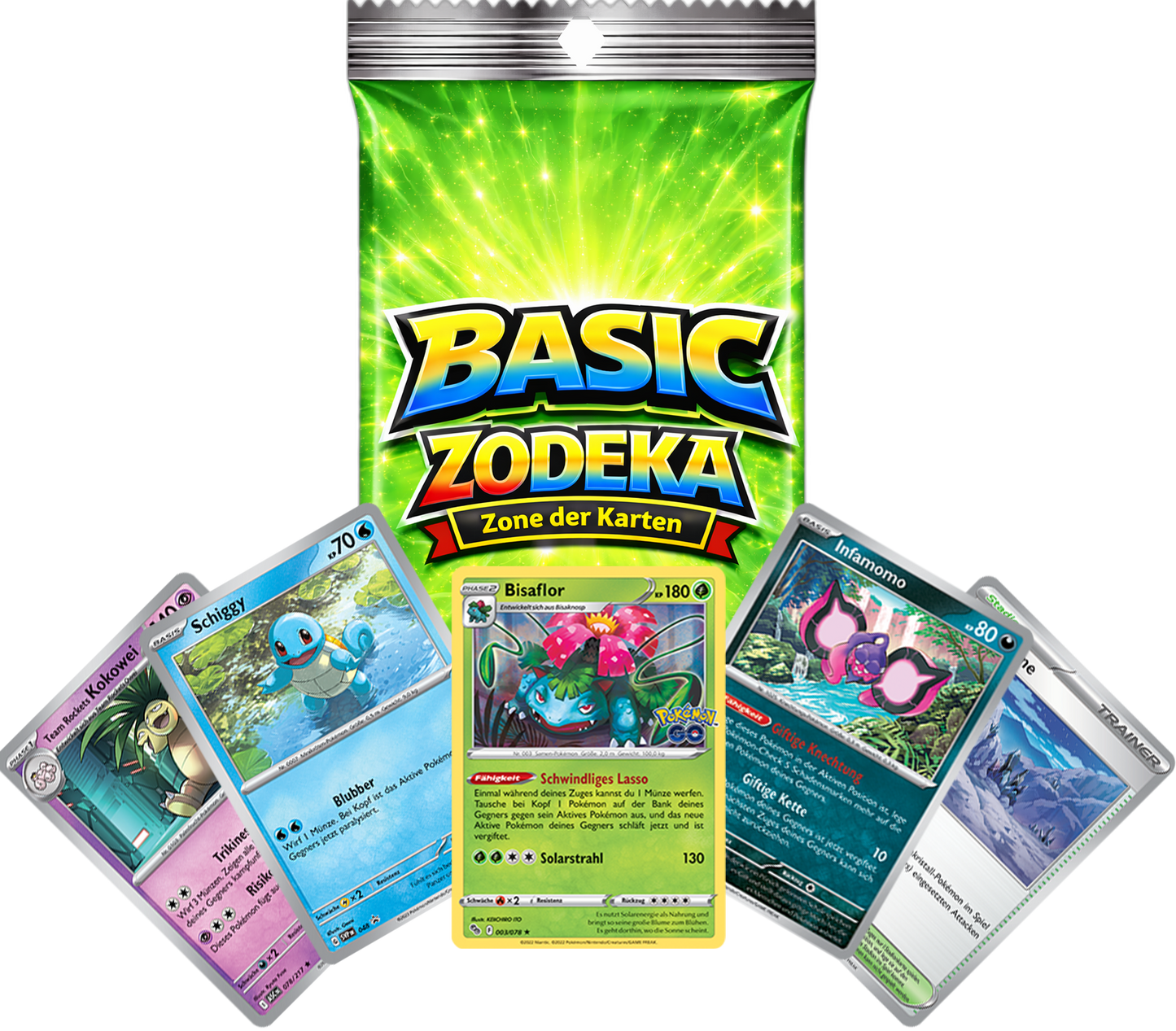BASIC - 50 verschiedene Pokémon Karten