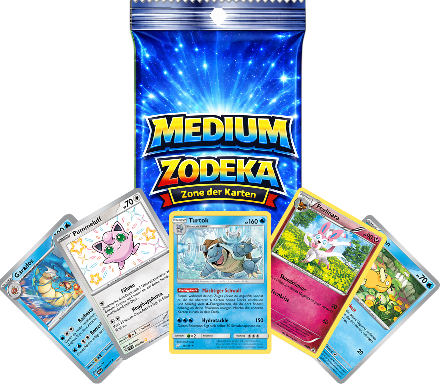 MEDIUM - 50 verschiedene Pokemon Karten