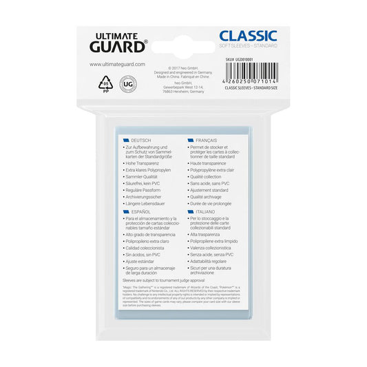 Ultimate Guard Classic Sleeves (100) - Standard Size