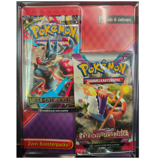 Mega Entwicklung & Entwicklungen in Paldea - 2er Blister [DE]