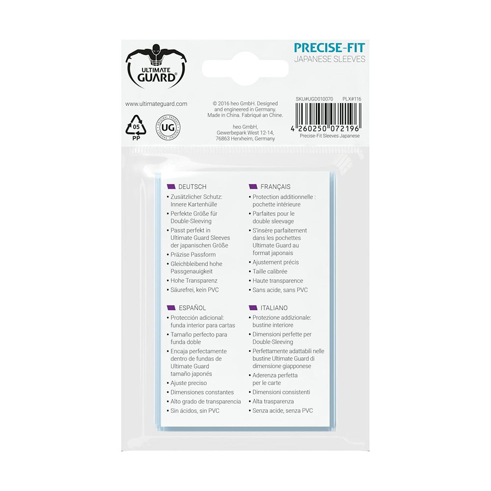 Ultimate Guard Precise Fit Sleeves (100) - Japanese Size